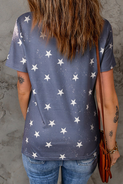 USA Round Neck Short Sleeve T-Shirt