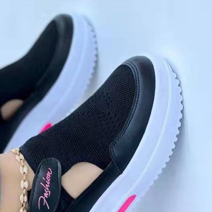 Round Toe Platform Sneakers