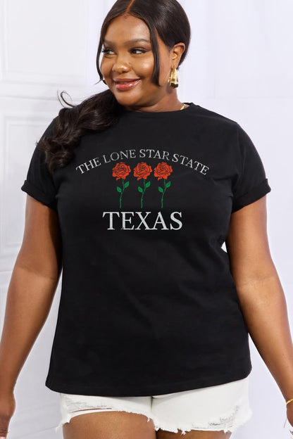 Simply Love Full Size THE LONE STAR STATE TEXAS Graphic Cotton Tee