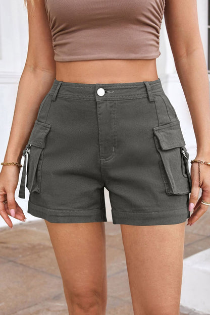 High Waist Shorts with Pockets