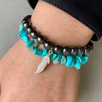 Turquoise Alloy Bracelet