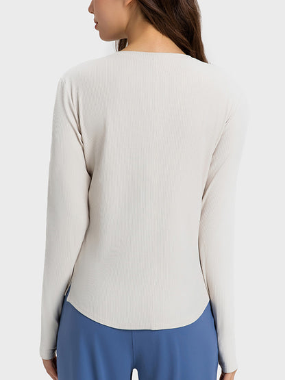 Round Neck Long Sleeve Sport Top