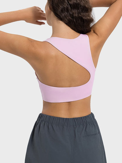 Cutout Round Neck Active Tank