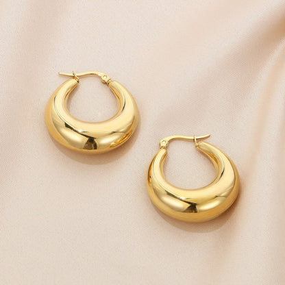 Stainless Steel Hinged Hoop Earrings