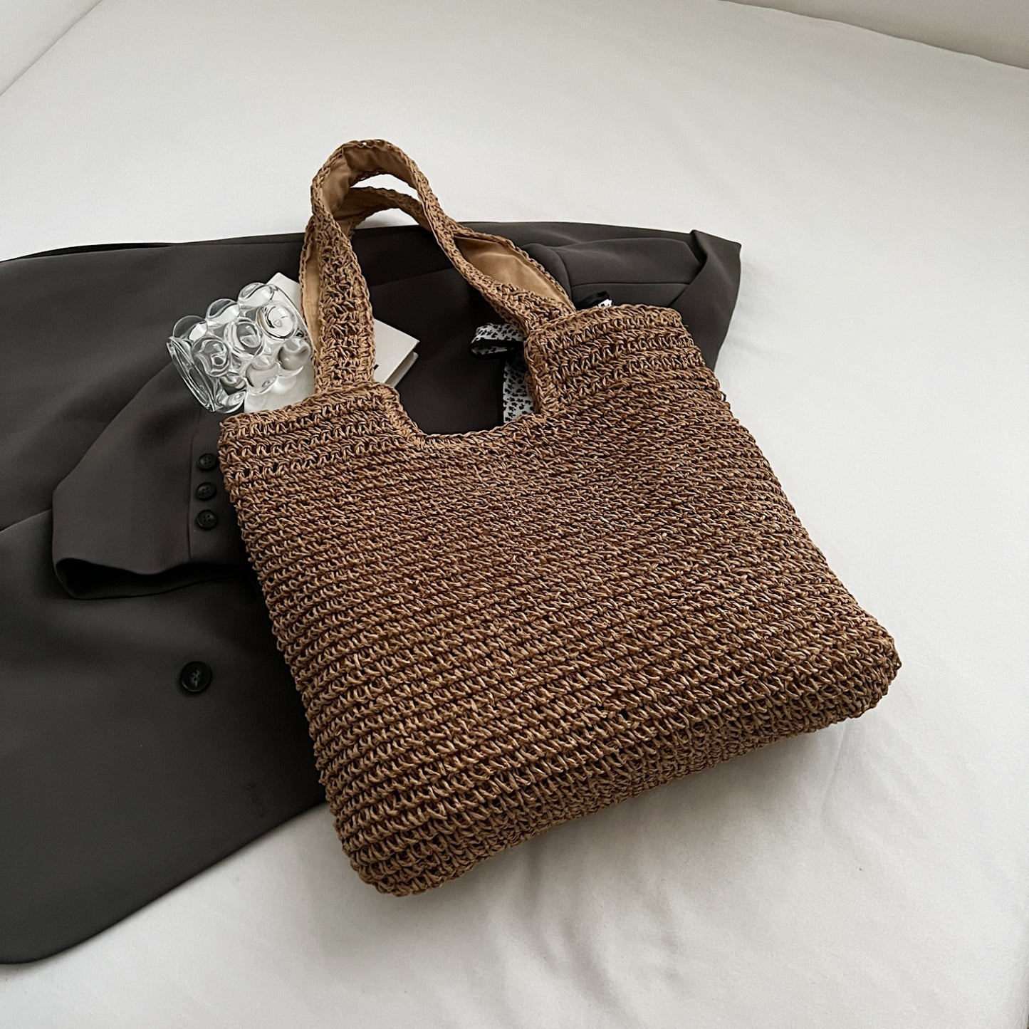 Straw Woven Tote Bag