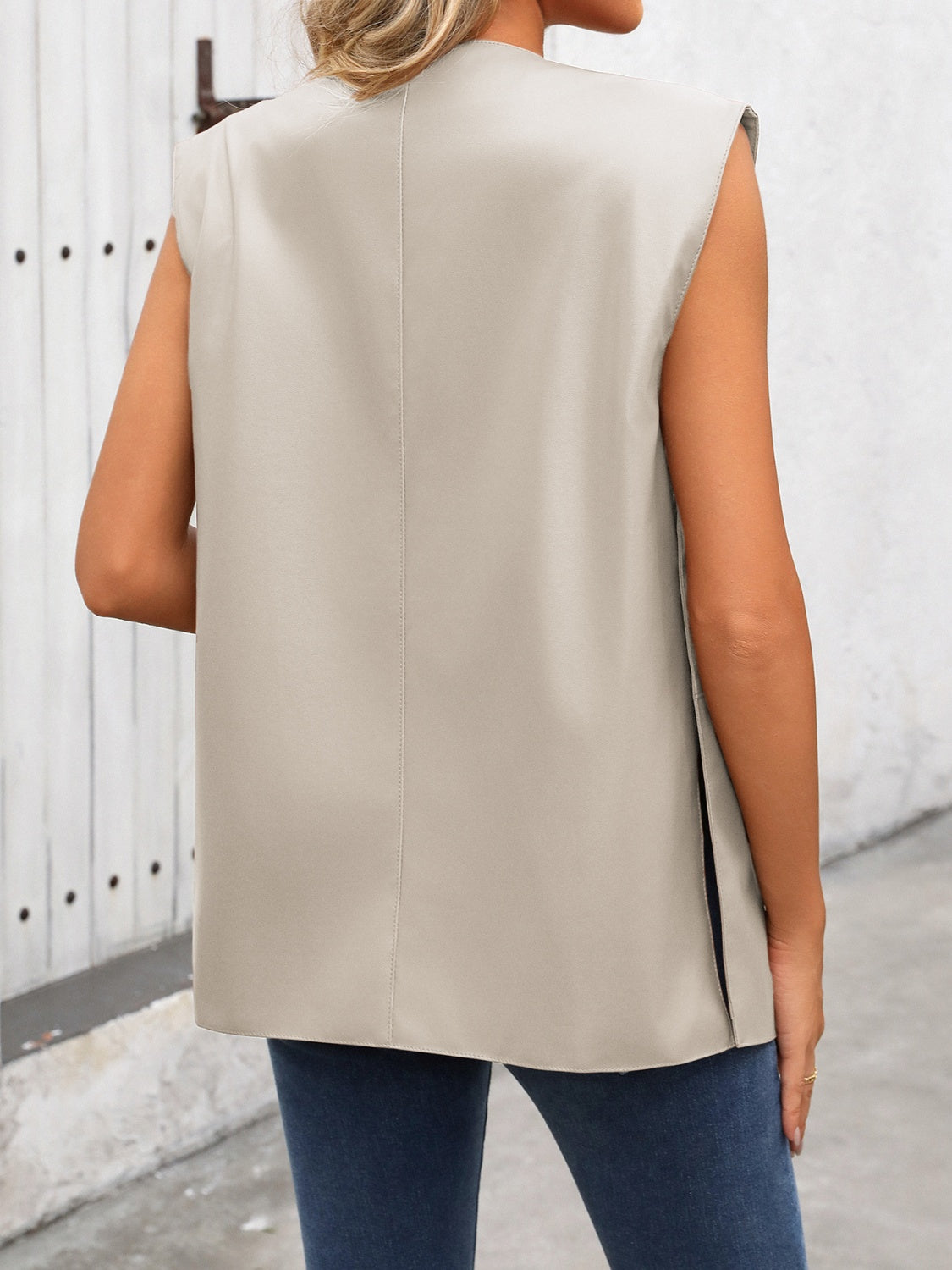 Side Slit Open Front Vest