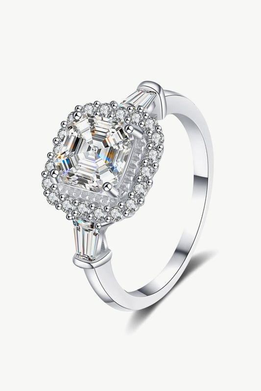 So Much Shine 2 Carat Moissanite Sterling Silver Ring