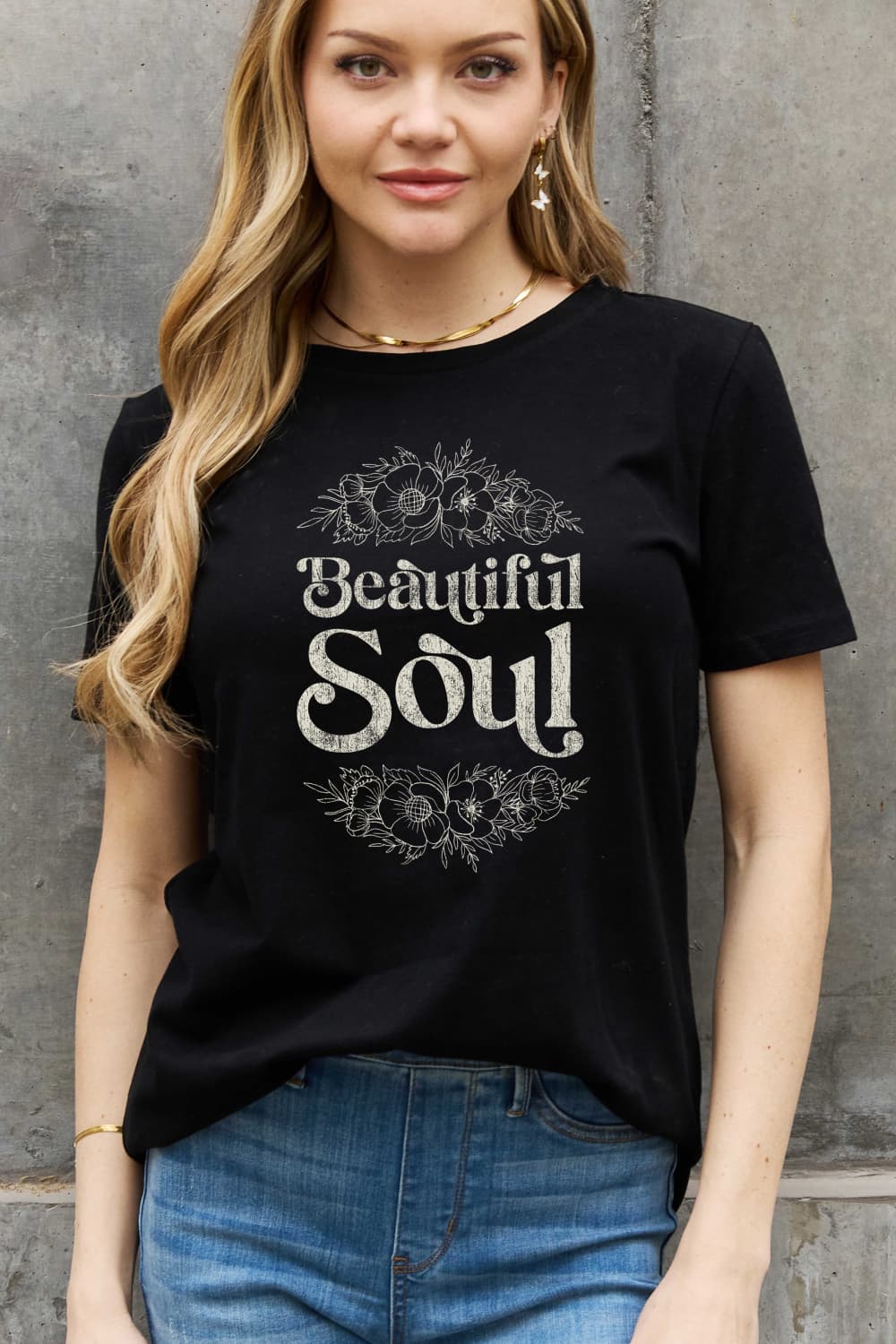 Simply Love Full Size BEAUTIFUL SOUL Graphic Cotton Tee