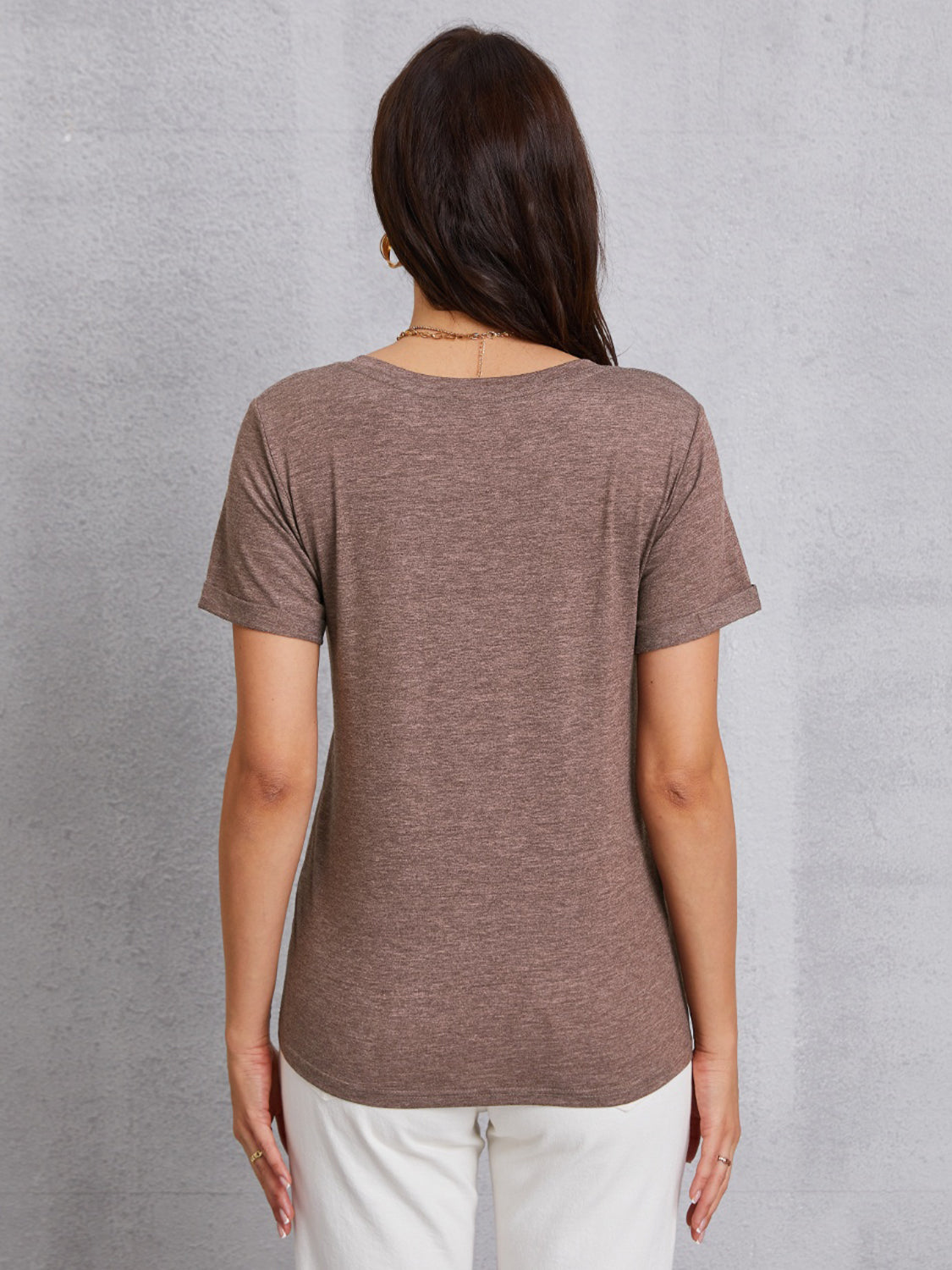 COFFEE V-Neck Short Sleeve T-Shirt