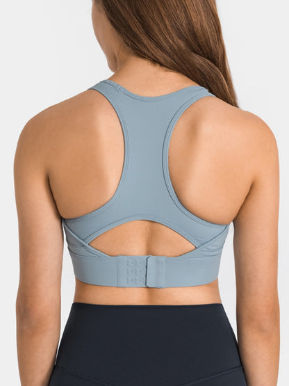 Double Take Round Neck Racerback Cropped Tank