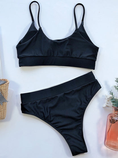 Scoop Neck Spaghetti Strap Two-Piece Swim Set