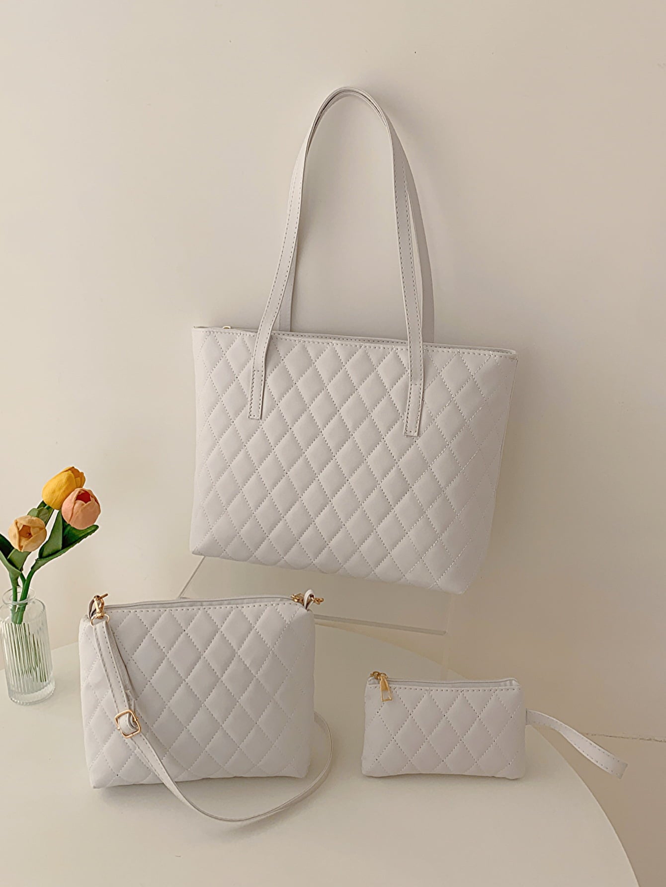 Adored Three-Piece PU Leather Bag Set