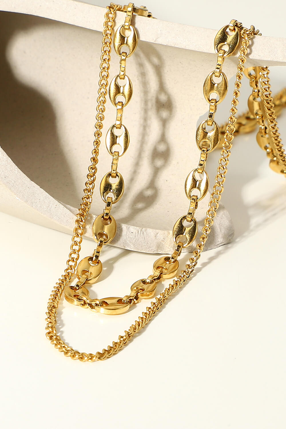 Dreaming of You Gold-Plated Double-Layered Necklace