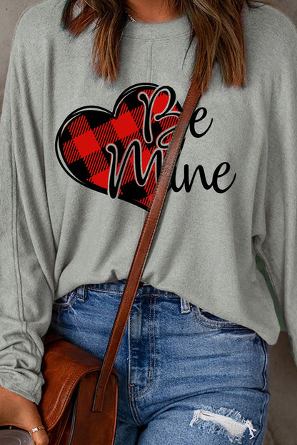 Heart Letter Graphic Round Neck T-Shirt