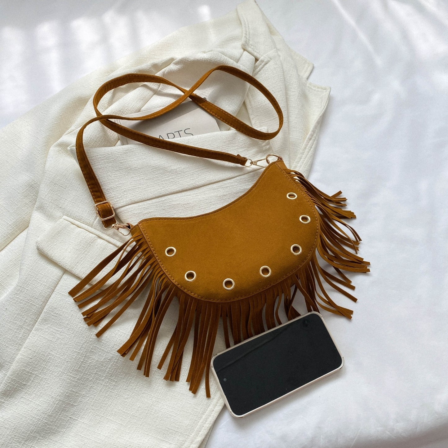 Fringe Detail Crossbody Bag