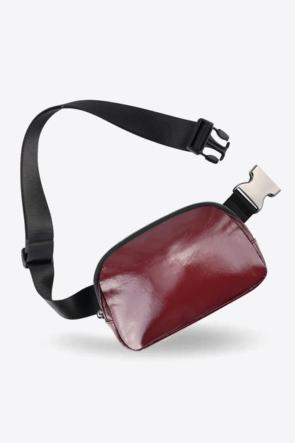 PU Leather Adjustable Strap Sling Bag