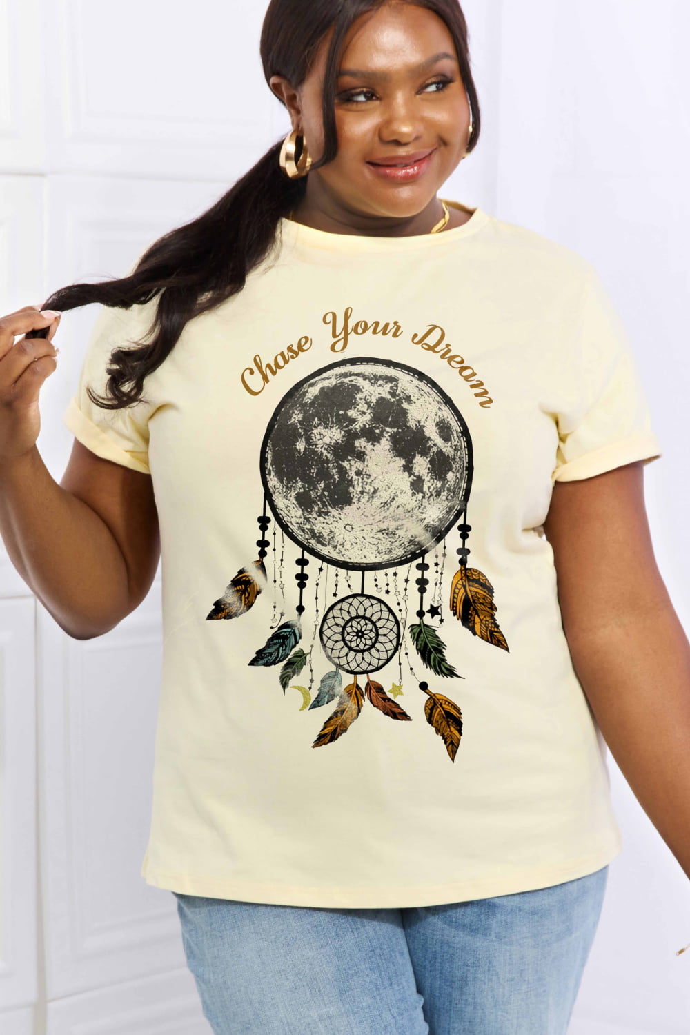 Simply Love Simply Love Full Size CHASE YOUR DREAM Graphic Cotton Tee