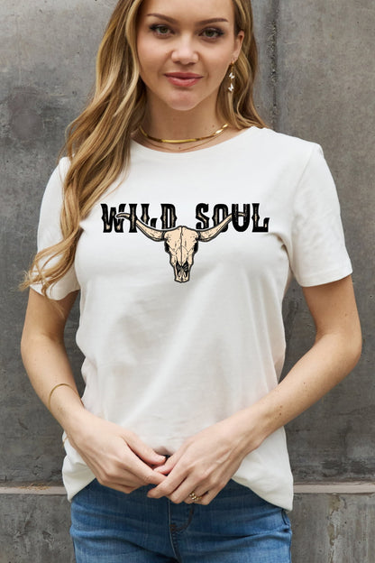 Simply Love Full Size WILD SOUL Graphic Cotton Tee