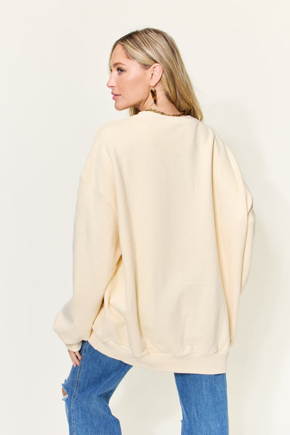 Simply Love Full Size Round Neck Long Sleeve Sweatshirt