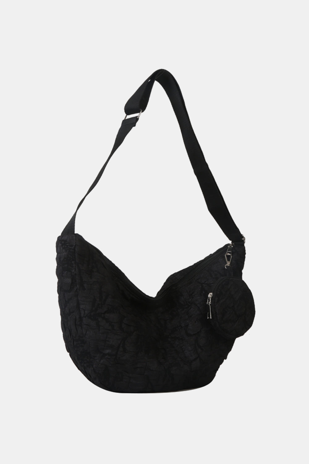 Textured Polyester Shoulder Bag