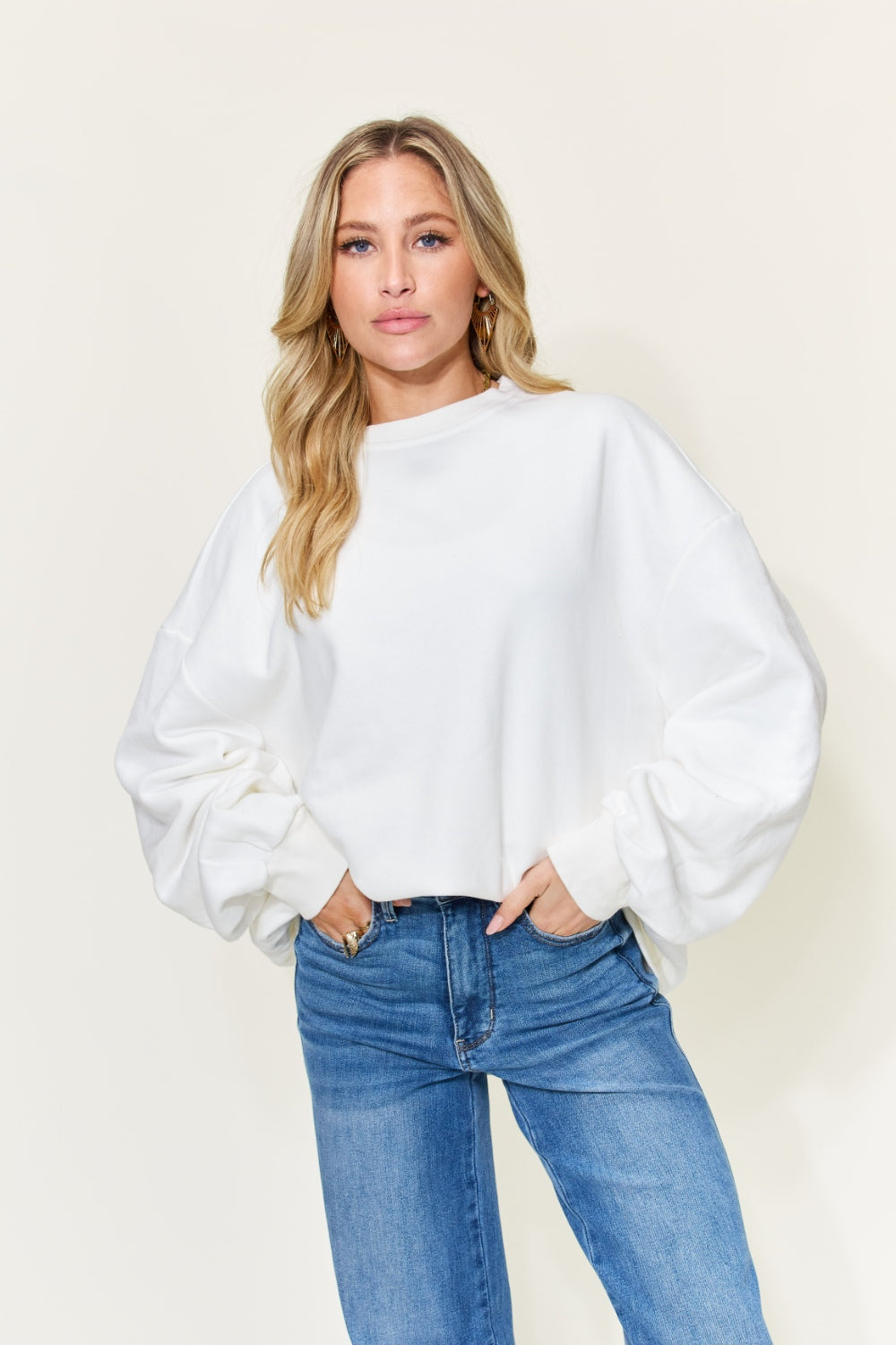 Simply Love Full Size Round Neck Long Sleeve Sweatshirt