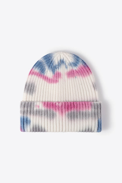 Tie-Dye Ribbed Knit Beanie