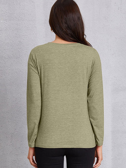 Graphic Round Neck Long Sleeve T-Shirt