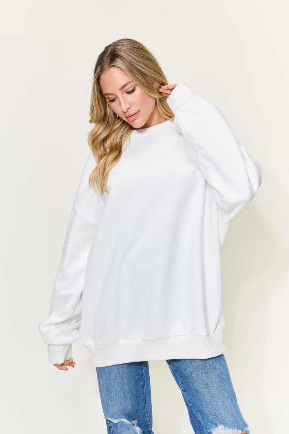 Simply Love Full Size Round Neck Long Sleeve Sweatshirt