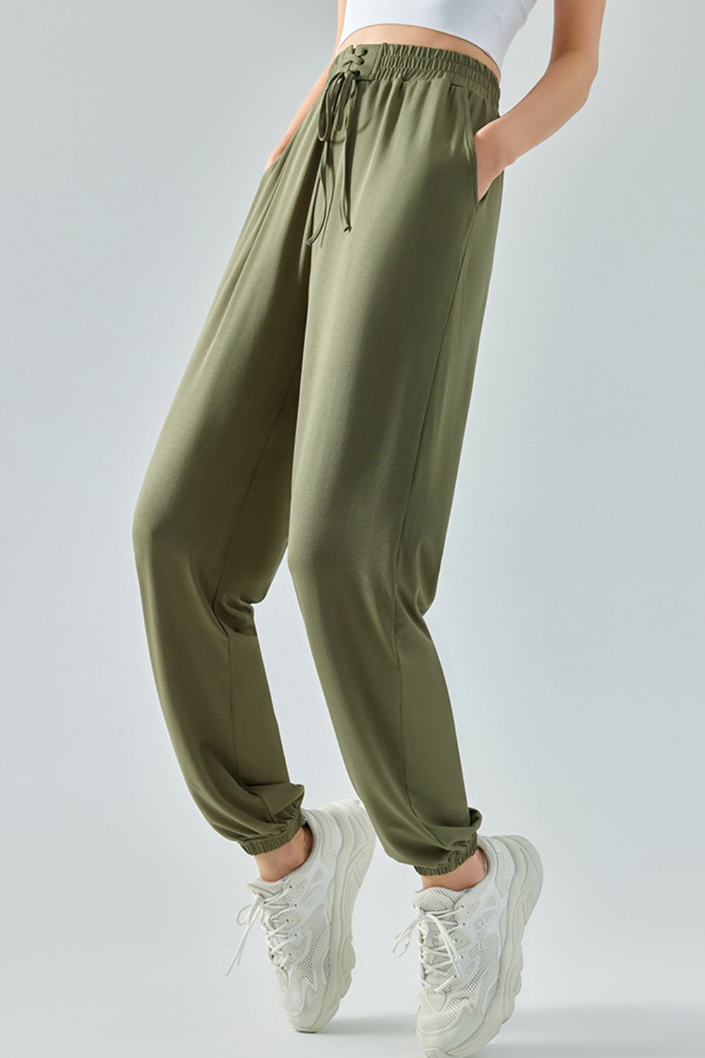 Tie Waist Sports Pants