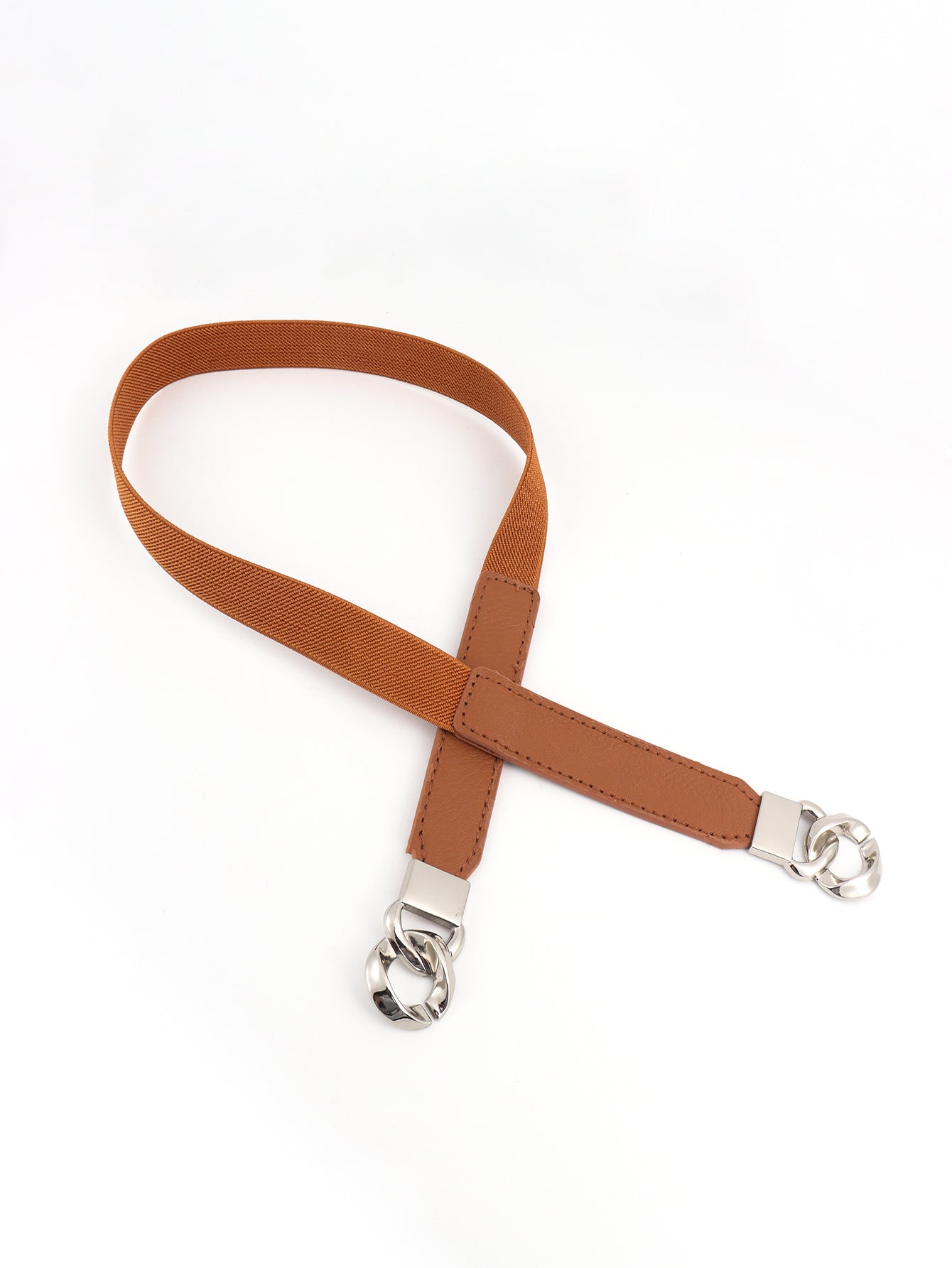 Zinc Alloy Buckle Elastic PU Belt