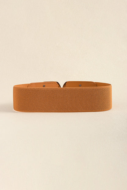 Zinc Alloy Buckle Elastic Wide Belt