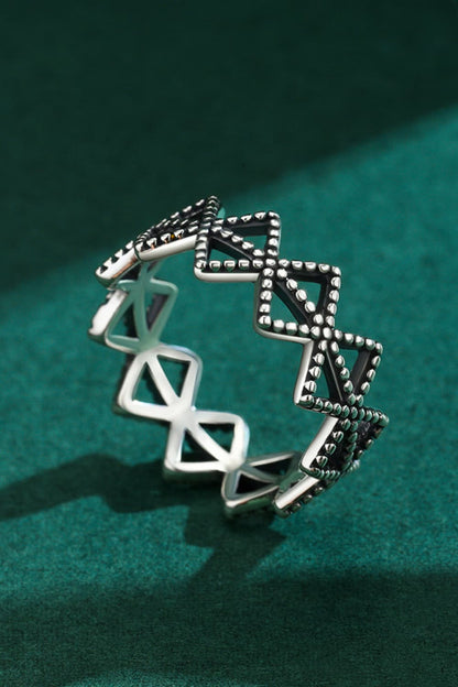 925 Sterling Silver Geometry Shape Ring