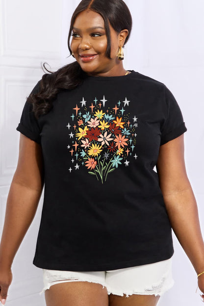 Simply Love Full Size Floral Graphic Cotton Tee