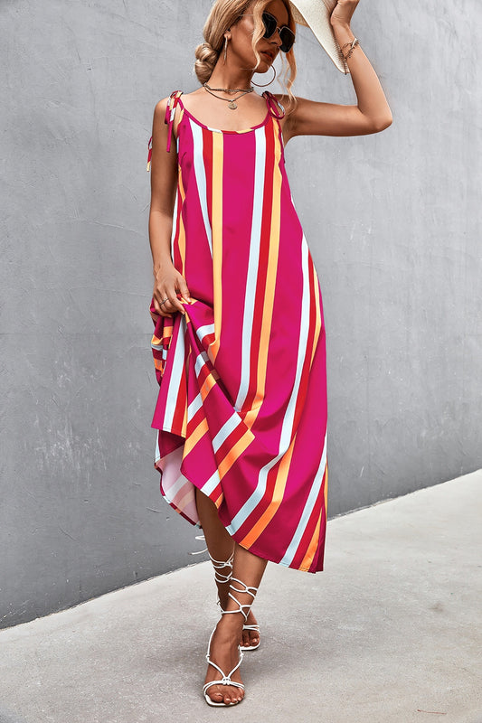 Striped Scoop Neck Cami Dress