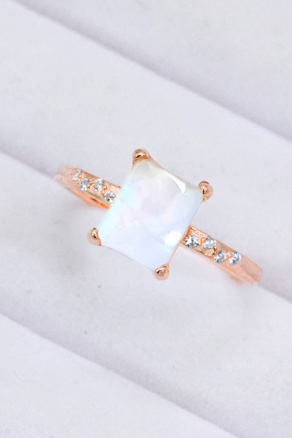 Square Moonstone Ring