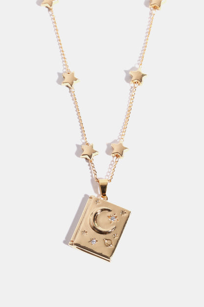 Star and Moon Copper 14K Gold-Plated Necklace