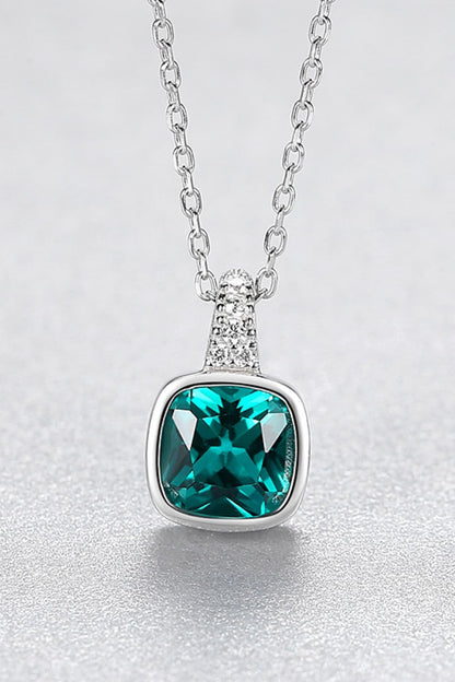 Zircon Pendant 925 Sterling Silver Necklace