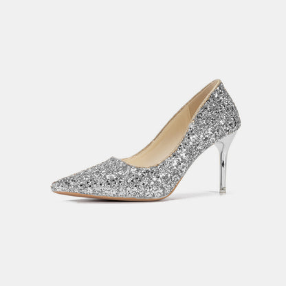 Glittered Stiletto Heel Pumps