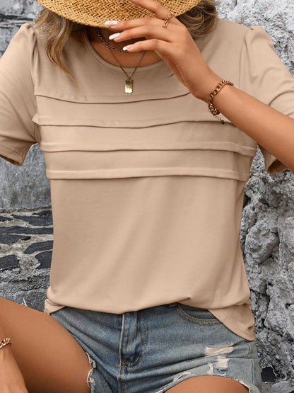 Round Neck Short Sleeve Top