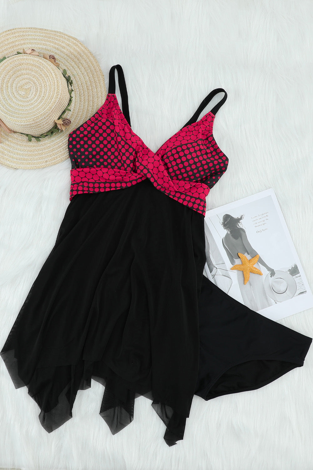 Printed Spaghetti Strap Two-Piece Swim Set