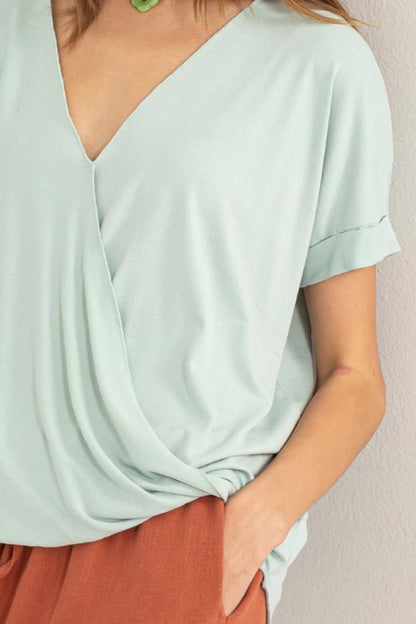 HYFVE Short Sleeve Surplice Top