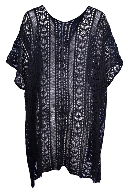 Cutout V-Neck Cover-Up with Tassel