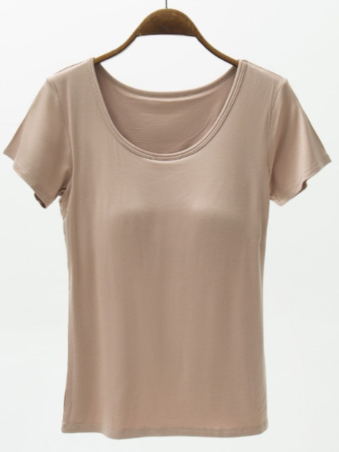 Round Neck Modal T-Shirt with Bra