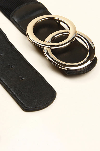 Zinc Alloy Buckle Elastic PU Belt