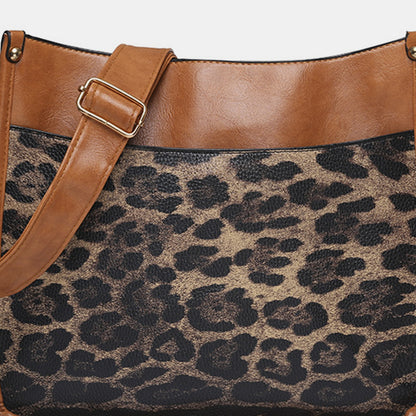 PU Leather Leopard Shoulder Bag