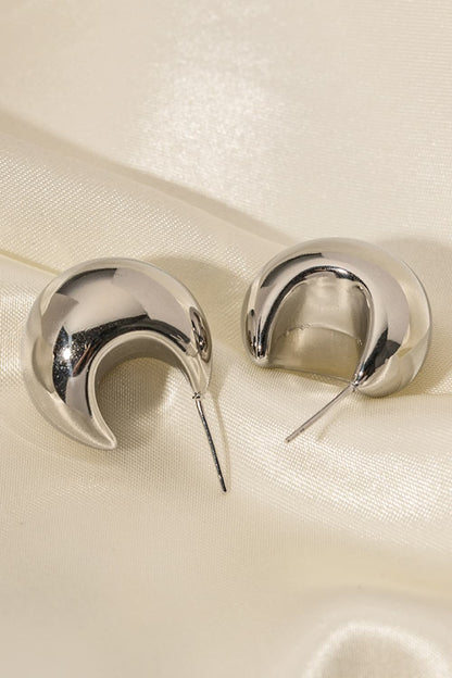 Stainless Steel C-Hoop Earrings