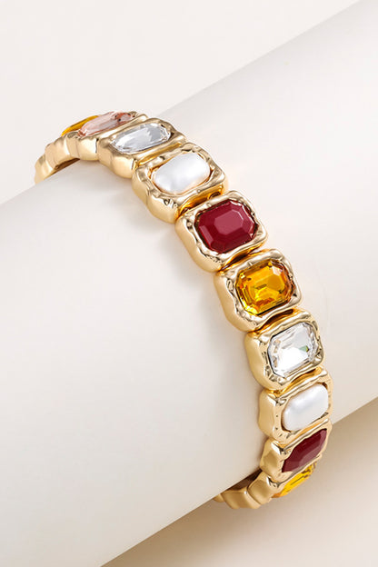 Glass Stone Alloy Bracelet