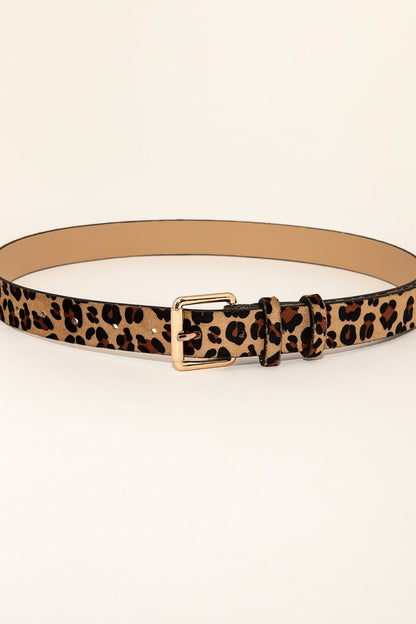 Leopard PU Leather Belt