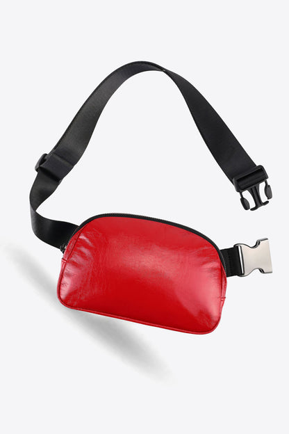 PU Leather Adjustable Strap Sling Bag