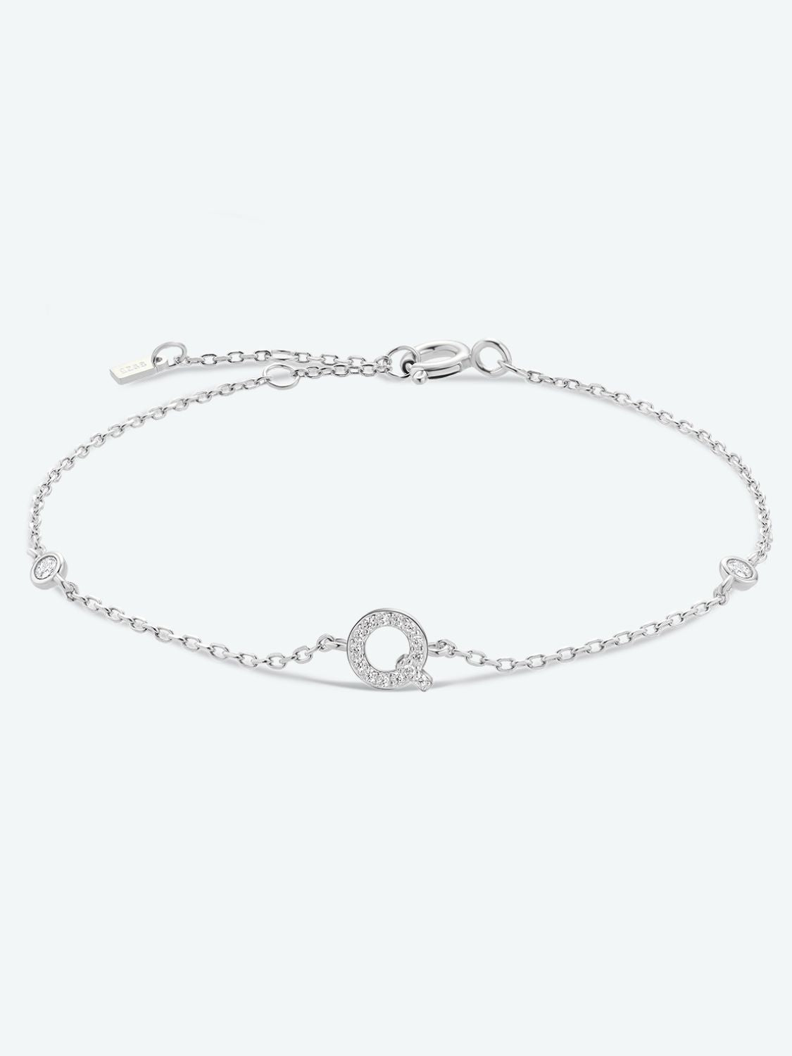 Q To U Zircon 925 Sterling Silver Bracelet